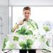Waterproof Barber Cape - Green Clover & Cheetah Haircut Bib for Men & Women | Best Hair Cutting Cape for Salons & Home Use - Buy Online on GoSupps.com