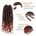 Umylar 10 Inch Pre-twisted Passion Twist Crochet Hair 8 Packs - Short Bohemian Braids Synthetic Extensions in 1B/350 - for Women - Buy Online on GoSupps.com