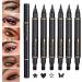 Eyeliner pen with stamp 6 pieces cosmetics double tip dirtrepellent for shows parties stages appointments wedding cosplay and holidays - Buy Online on GoSupps.com