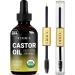 Fiora Naturals Organic Castor oil - 100% Pure USDA Certified Cold Pressed Eyelash Growth Serum. Hexane-Free for hair Conditions and Stimulate Eyelashes Eyebrows