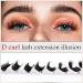 D Curl Wispy Cluster Lashes - 100 Pcs 10-16mm Mixed Length Individual Eyelash Extensions | DIY Lashes at Home - Buy Online on GoSupps.com