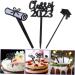 INOOMP 30pcs 2023 Graduation Cake Insert Nutcracker Cupcake Toppers Cupcake Picks Graduation Cupcake Toppers 2023 Graduation Cap Decorations Diploma Cake Toothpick Edible Plastic Food Black 7.6X4CM - Buy Online on GoSupps.com