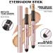 FOCALLURE 2PCS Eyeshadow Stick Set - Shimmer & Matte Cream, Long Lasting Waterproof Formula With Blending Brush - Lazy Afternoon - Buy Online on GoSupps.com