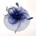 JZK Dark Blue Vintage Fascinator | Elegant Flower Headpiece with Veil & Clip for Weddings & Cocktail Parties - Buy Online on GoSupps.com
