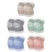 Baby Knee Pads 5 Pairs Adjustable Elastic Rubber Dots Anti-Slip Baby Crawling Knee Pads Multicolor Soft Cotton Breathable Safety Crawling Socks for Unisex Toddler Infant Girl Boy Protector Leg Warmers