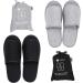 Portable Travel Foldable Slippers Open Toe Hotel Spa Slippers Cotton Non-Disposable Guests Slippers Business Trip Flight Slippers with Pouch Indoor House Shoes Anti-Skid Footwear Fit Men and Women 6 UK Black Grey - Buy Online on GoSupps.com