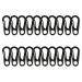 Temlum 3.3 cm mini carabiner set aluminum carabiner hook carabiner small key rings hook for camping travel hiking (10 pieces) black 20 pieces