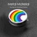 Rainbow Print Mini Round Pill Box - 3 Compartment Travel Organizer | Portable Medicine Case for Home & Office - Buy Online on GoSupps.com