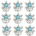 Yantu 10pcs Clear Crystal Blue Crystal Swirl Hair Twists Coils Spirals Hair Pin Clip Accessories