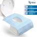 Disposable Waterproof Toilet Seat Covers (20 Pack) - XL Size for Adults & Kids - Ideal for Travel, Public Restrooms, Airplane & Camping - Buy Online on GoSupps.com