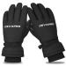 Yobenki Ski Gloves,Winter Waterproof Snow Gloves Non-Slip Breathable Cold Weather Gloves for Mens,Womens, Ladies and Kids Skiing, Snowboarding Kids Black Medium (Fits 5-6 years old)