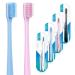 Y-key orthodontic toothbrush V-shape soft bristle 4 packs (color-sorted color not selectable) very soft toothbrush toothbrush 4 pieces (1 Pack)