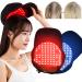 Chapeau De Croissance des Cheveux 70 Perles De Lampe LED 630 Nm 650 Nm 470 Nm Chapeau De Croissance des Cheveux avec Lumi Re Rouge Et Bleue Renforce Les Racines des Cheveux