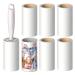 Melerio 420 leaves Extra sticky lint roll with 5 replacement rollers 1 dust protection cover for clothing sofa bed and carpet - lint roller for animal hair cat hair dog hair dust & lint