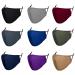 Adult Cloth Face Mask Reusable - Washable Face Masks Adjustable 3Py Face Masks Cover for Women Men - Pack of 9 9 Count (Pack of 1) Black ,Grey ,Burgundy, Navy ,Army,blue ,Khaki, Purple and Dark Grey
