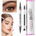 XIAOXIAOYU 2in1 Eyebrow Pen with Eyeliner Pencil Double Ended Eyebrow Pencil Waterproof 2in1 Eyebrow Pen Eyeliner Pencil Natural Looking Eyebrow Pencil for Travel Shopping 03 - Buy Online on GoSupps.com