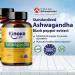 Ashwagandha KSM-66-180 Capsules 500mg with Black Pepper 5% Withanolides Vegan Magnesium Stearate Free Gluten Free Non-GMO - Buy Online on GoSupps.com