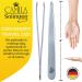 Camila Solingen CS25 Slanted Stainless Steel Precision Eyebrow Tweezers - Professional Grade Tool for Facial Hair Shaping & Removal, Made in Solingen Germany - Men/Women - Buy Online on GoSupps.com