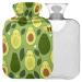Naanle avocado Bee hot water bottle with reference transparent hot water bottle 1l heat bottle for bed handfoot heat pain relief heat and cold therapy