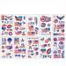 Independence Day Luminous Temporary Tattoos - 10 Sheets Glow in the Dark Stickers for July 4th Celebration - Men, Women, Kids Fake Body Art - Buy Online on GoSupps.com