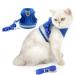 Ranphy cat dishes with leash breakpuff -proof reflecting chest harness puppy puppy dishes step in soft network fabric dishes for small cat adult cats blue XS XS (chest size: 26 cm) blue