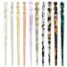 10 Piece Leopard Pattern Acetate Hair Sticks - Vintage Retro Hairpins & DIY Hair Styling Accessories for Women & Girls - Buy Online on GoSupps.com