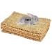 Grass Mat Woven Bed Mat for Small Animal Bunny Bedding Nest Chew Toy Bed Play Toy for Guinea Pig Parrot Rabbit Bunny Hamster Rat(Pack of 3) (3 Grass mats) Basic