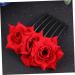 Amosfun 1pc Red Rose Hair Comb Bridal Headpieces for Wedding Flower Hair Clips for Wedding Hair Comb Bridal Hair Comb Hair Side Comb Wedding Rose Flower Hair Comb Bride Rose Color Headgear - Buy Online on GoSupps.com