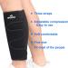 Calf Support Brace 2 PACK - Adjustable Shin Splint Compression Wrap for Pain Relief - XXXL Black - Buy Online on GoSupps.com