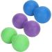 Verdant Touch Peanut Massage Ball - Silicone Yoga Training Tool for Muscle Relaxation | Fitness Equipment in Purple Green & Blue - Buy Online on GoSupps.com