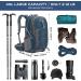 Maelstrom Waterproof Hiking Backpack 40L/50L with Rain Cover - Lightweight Camping Daypack for Travel - Blue - Buy Online on GoSupps.com
