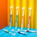 Patelai 8-Piece Autism Toothbrush for Kids & Adults - Soft Manual Toothbrush with Nice Angle Bristles for Deep Cleaning - Red, Orange, Blue, Green - Buy Online on GoSupps.com