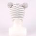 LANGZHEN Toddler Winter Hat Earflap Knit Cap, Fleece Lined Beanie for Baby Boys Girls 1-2 Years - Grey Stripe - Buy Online on GoSupps.com