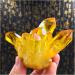 Natural Crystal Rough Natural Citrine Cluster Rough Ore Degaussing Crystal Stone Aquarium Stone Ornaments Quartz Crystal Cluster Specimen (Size : 300g) - Buy Online on GoSupps.com