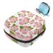 Storage bags for women's bandages pink hard drainers flower patterns green leaves portable menstrual pads panty lips tampons women's bandages storage holder for women school office multicolored 02