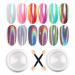 White pearl chrome nail powder glitter powder gzsyy holo nail powder 2pcs aurora ice shimmer chrome pigment powder mirror powder for nails color11
