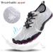 hiitave Women's Quick Dry Water Shoes for Swim, Dive, Surf - 7.5 - Light Gray/Purple - Buy Online on GoSupps.com