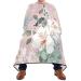 Waterproof Barber Cape -Lovely Pink Floral Cheetah Haircut Bib for Men Unisex Hair Cutting Cape(8rp1a)