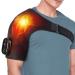 Shoulder Heating Pad Heated Shoulder Wrap with Massage Heated Shoulder Brace for Shoulder Vibration Cordless Shoulder Heating Pads Shoulder Massager with Heat Black