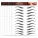 Lot de 8 feuilles de tatouages 4D imperm ables pour sourcils - Imitation sourcils - Autocollants de transfert - Autocollants de soin - Formation