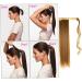 Beatifufu Curly Wig Ponytail Tails Hair Extensions Long Hair Extension Brown Wavy Hairpiece Hair Barrettes for Women Ponytail Hairpiece Hair Miss High Temperature Wire Real Hair Extend 60X12cm Picture 4 - Buy Online on GoSupps.com