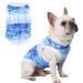 Yanmucy dog cooling vest instant cooling dog cooling coat soft breathable pet cooling vest dog cooling clothing shirt for summer outdoors (blue XL) XL blue