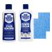 Bar Keepers Friend All Purpose Cleaning Bundle-1x Stain Remover Multi Surface Cleaner Powder 250g 1x All Purpose Power Cream Surface Cleanser 350ml | 2x Washable Sponge Wipes