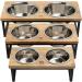 Brave Bark Wood & Metal Feeder - Premium Mango Wood Stand | 2 Stainless Steel Bowls | For Dogs, Cats & Pets | Ideal for Home or Office | Large - Buy Online on GoSupps.com