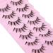 False Eyelashes Fluffy Natural Look 8D 20 mm Long C Curl Strip Eye Lashes Full Reusable Fake Eyelashes (C-manga 7pairs)