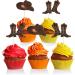 Blulu 60 Pieces Cowboy Hat and Boot Cupcake Toppers Cowboy Cupcake Picks Cowboy Baby Shower Toothpicks Western Birthday Cake Decorations for Western Theme Party Favors Supplies - Buy Online on GoSupps.com