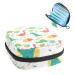Colorful Cute Dinosaur Sanitary Napkin Storage Bag Feminine Menstrual Cup Pouches Nursing Pad Holder Tampon Bags Portable Period Bag for Women Teen Girls 1Pcs Multi-colored 11