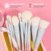 Docolor 14-Piece Pink Makeup Brush Set - Premium Synthetic Kabuki Brushes for Foundation, Blending, Powder, Blush, Concealers, and Eye Shadows - Small Waist Design - Gift Box Included - Buy Online on GoSupps.com