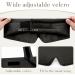100% Mulberry Silk Sleep Mask for Men & Women | Adjustable Blackout Eye Mask for Travel & Rest - Large Size (Black - Buy Online on GoSupps.com