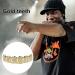 Shakven Gold Plated Hiphop Tooth Grillz Caps Hiphop Tooth with Rhinestones Copper Plated Gold Tooth Caps Party for Cosplay Costumes Portable Mouth Grillz Upper Fang - Buy Online on GoSupps.com